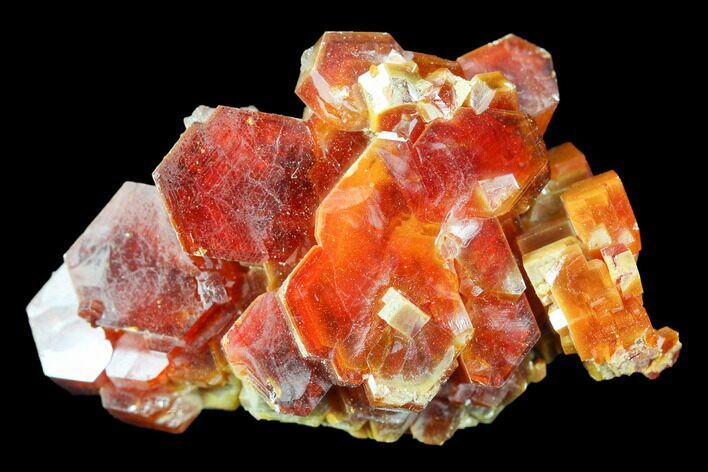 Red & Brown Vanadinite Crystal Cluster - Morocco #117721